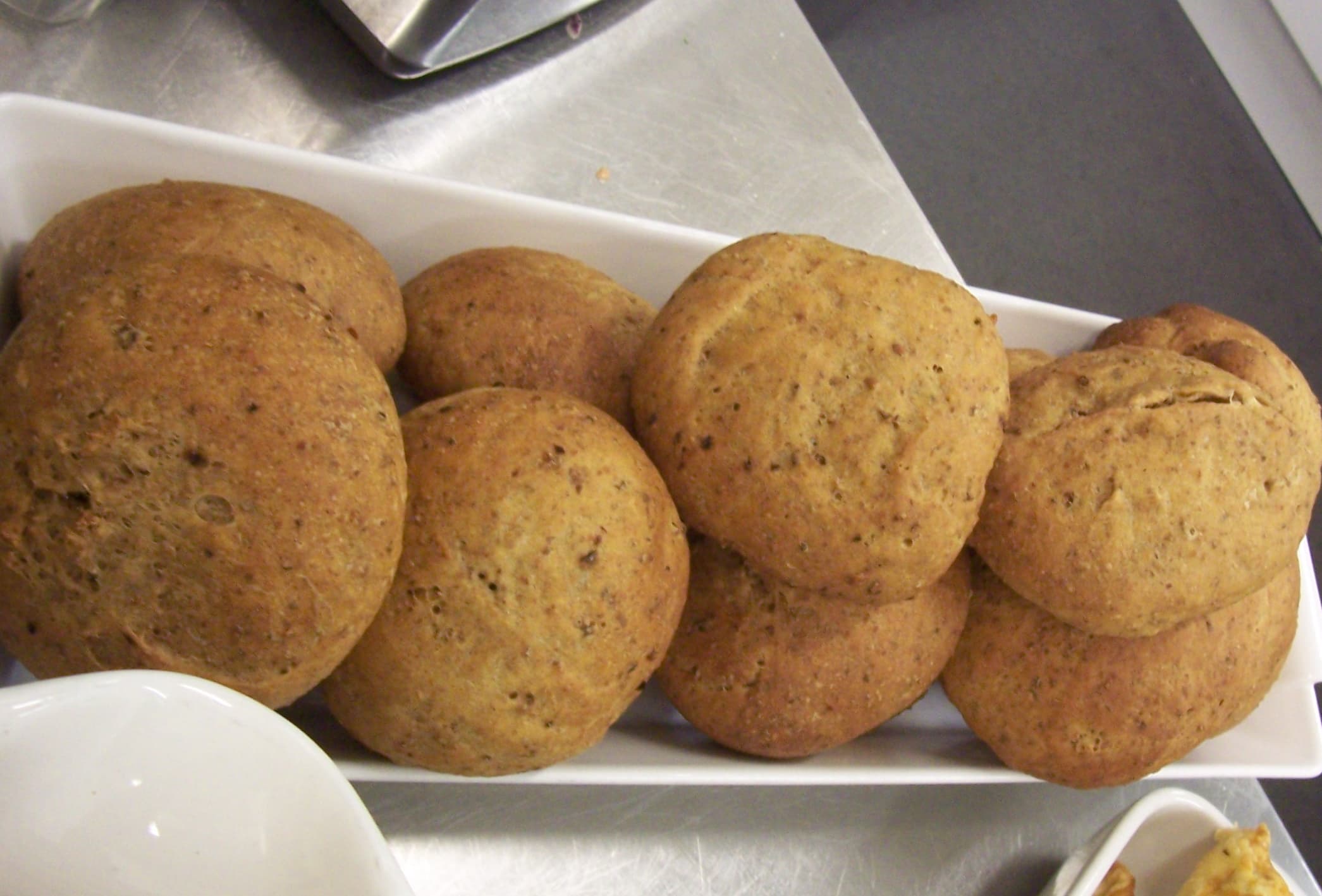 bowl of bread rolls