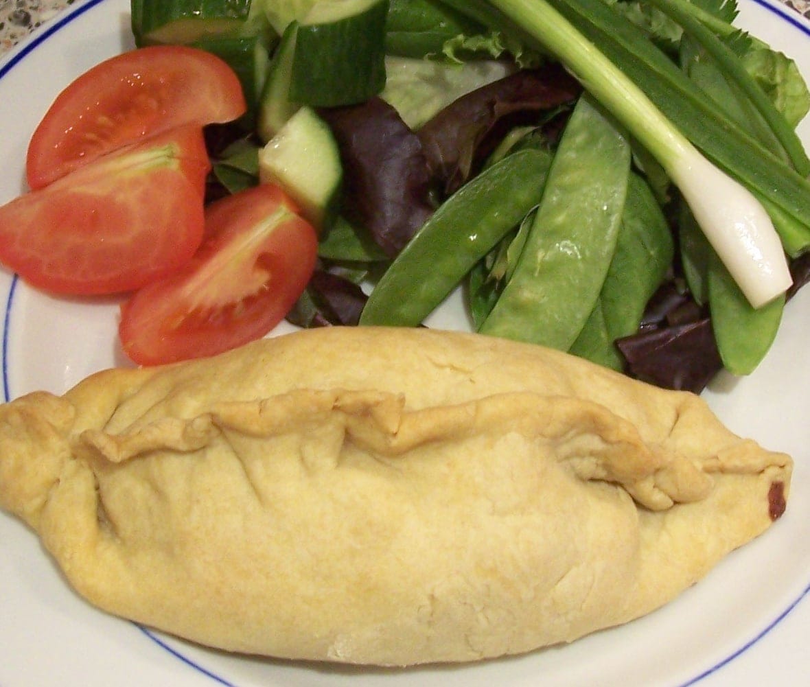 Cheese and mushroom pasty