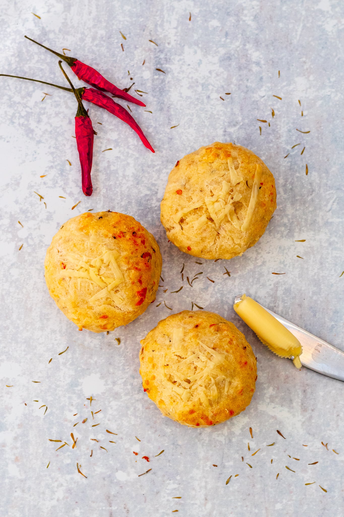 Cheese chilli scones