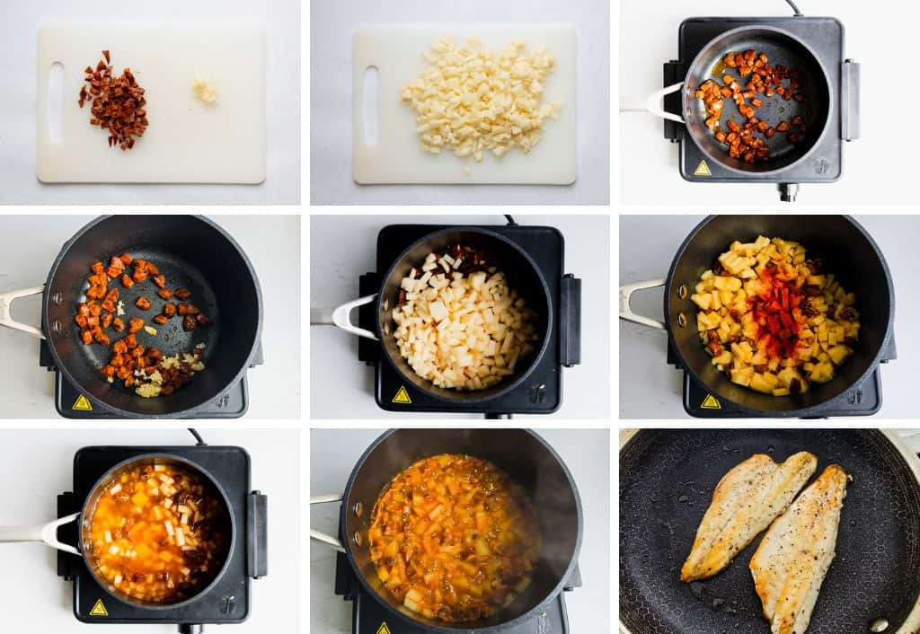 How to make chorizo potato risotto step by step