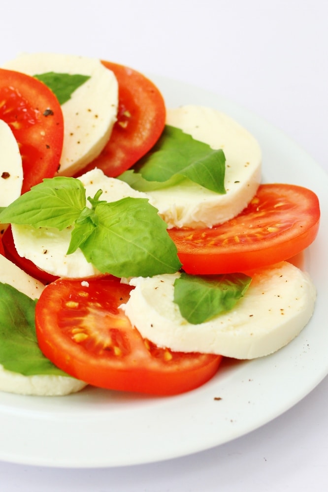 Caprese salad close up