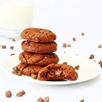 Double chocolate chip cookies