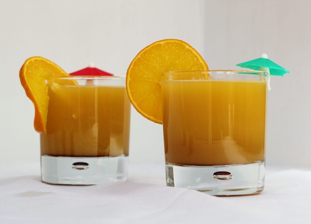 Orange and pomegranate molasses mocktail