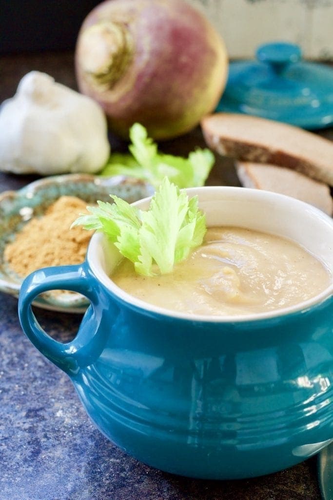 Curried swede soup 