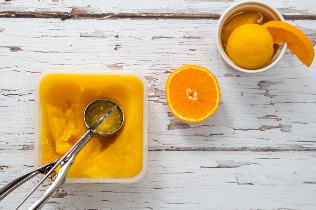 ginger and orange sorbet