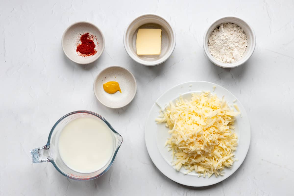 Ingredients for the cheese sauce