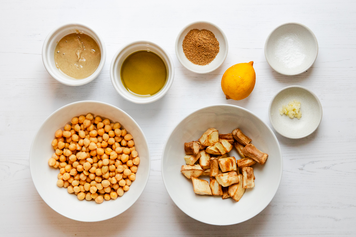 Ingredients for parsnip houmous